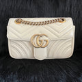 Gucci GGMarmont Collection Quilted Mini Handbag White 446744AABZC1712