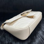 Gucci GGMarmont Collection Quilted Mini Handbag White 446744AABZC1712