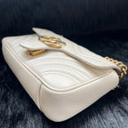 Gucci GGMarmont Collection Quilted Mini Handbag White 446744AABZC1712