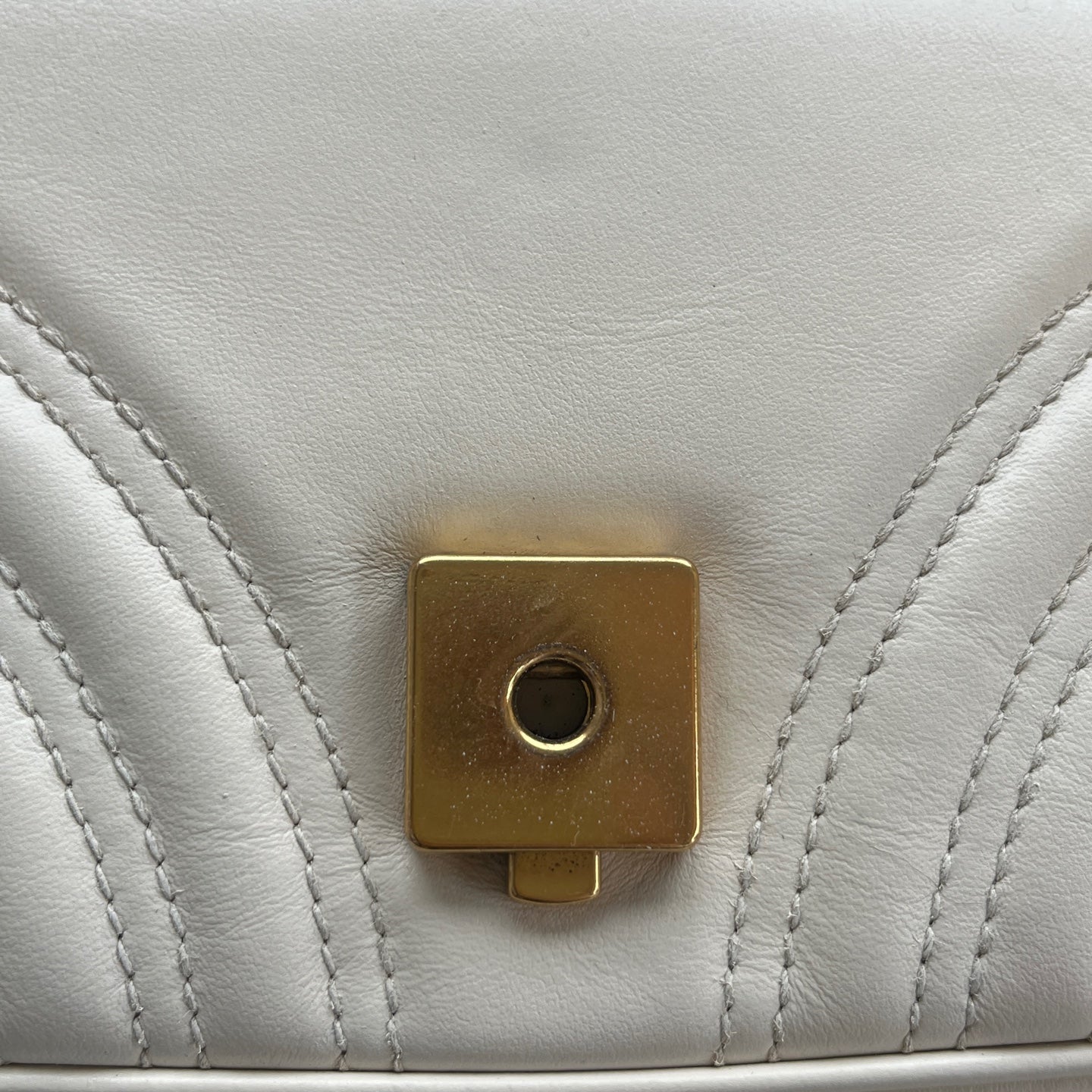 Gucci GGMarmont Collection Quilted Mini Handbag White 446744AABZC1712