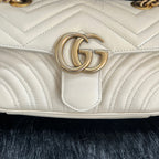 Gucci GGMarmont Collection Quilted Mini Handbag White 446744AABZC1712