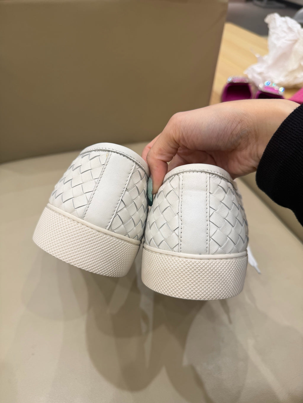 Bottega Veneta White Skate shoes