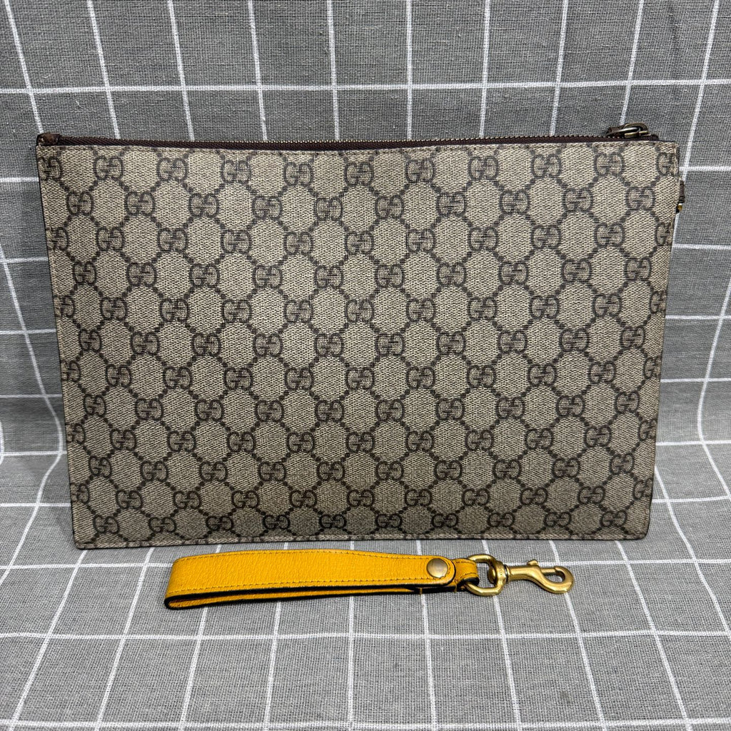 Gucci Neo Vintage GG Supreme canvas clutch bag Canvas Beige Clutch 473956 K9GOT 8861