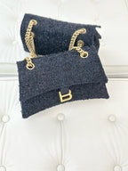 Balenciaga CRUSH Tweed Black 729314210PC1000