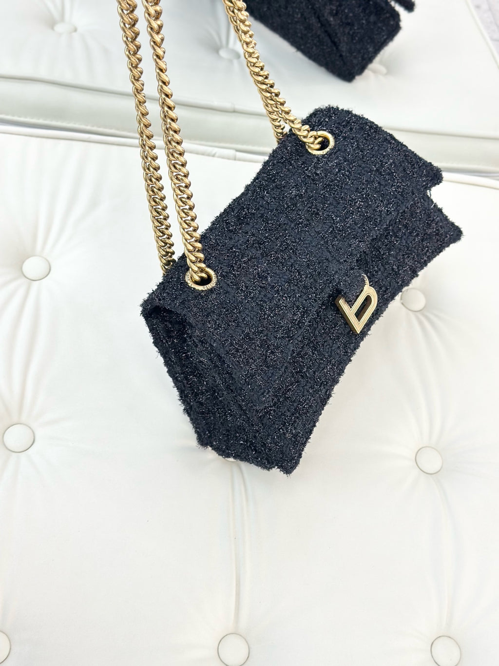 Balenciaga CRUSH Tweed Black 729314210PC1000
