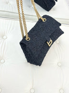 Balenciaga CRUSH Tweed Black 729314210PC1000