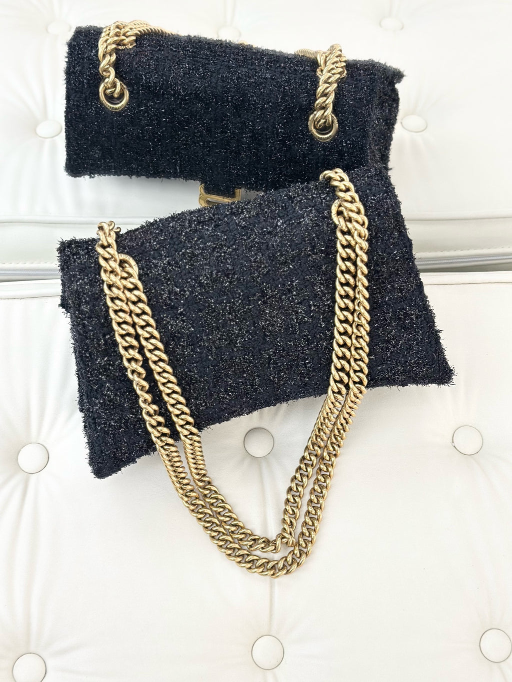 Balenciaga CRUSH Tweed Black 729314210PC1000