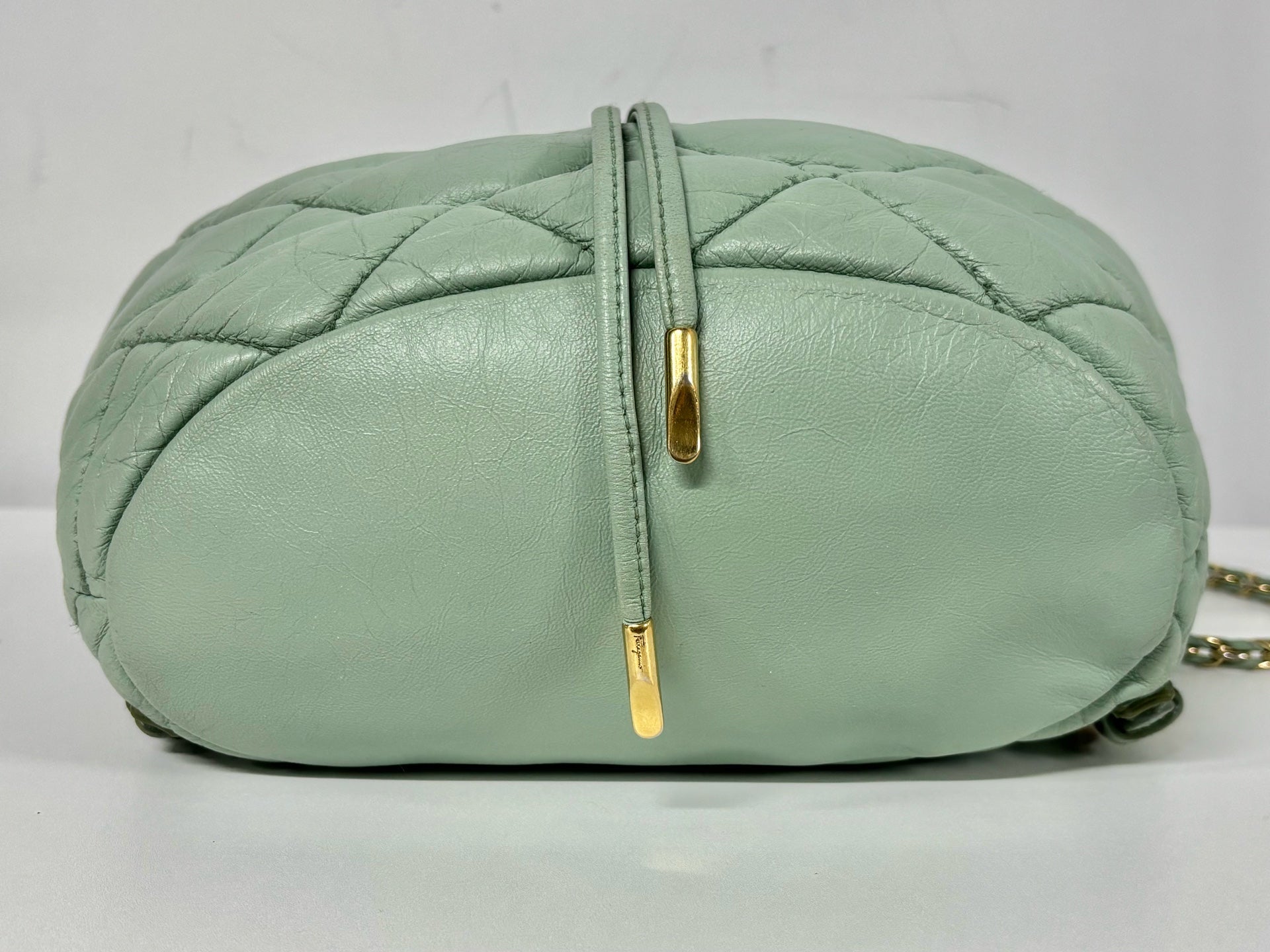 Salvatore Ferragamo Green Backpack