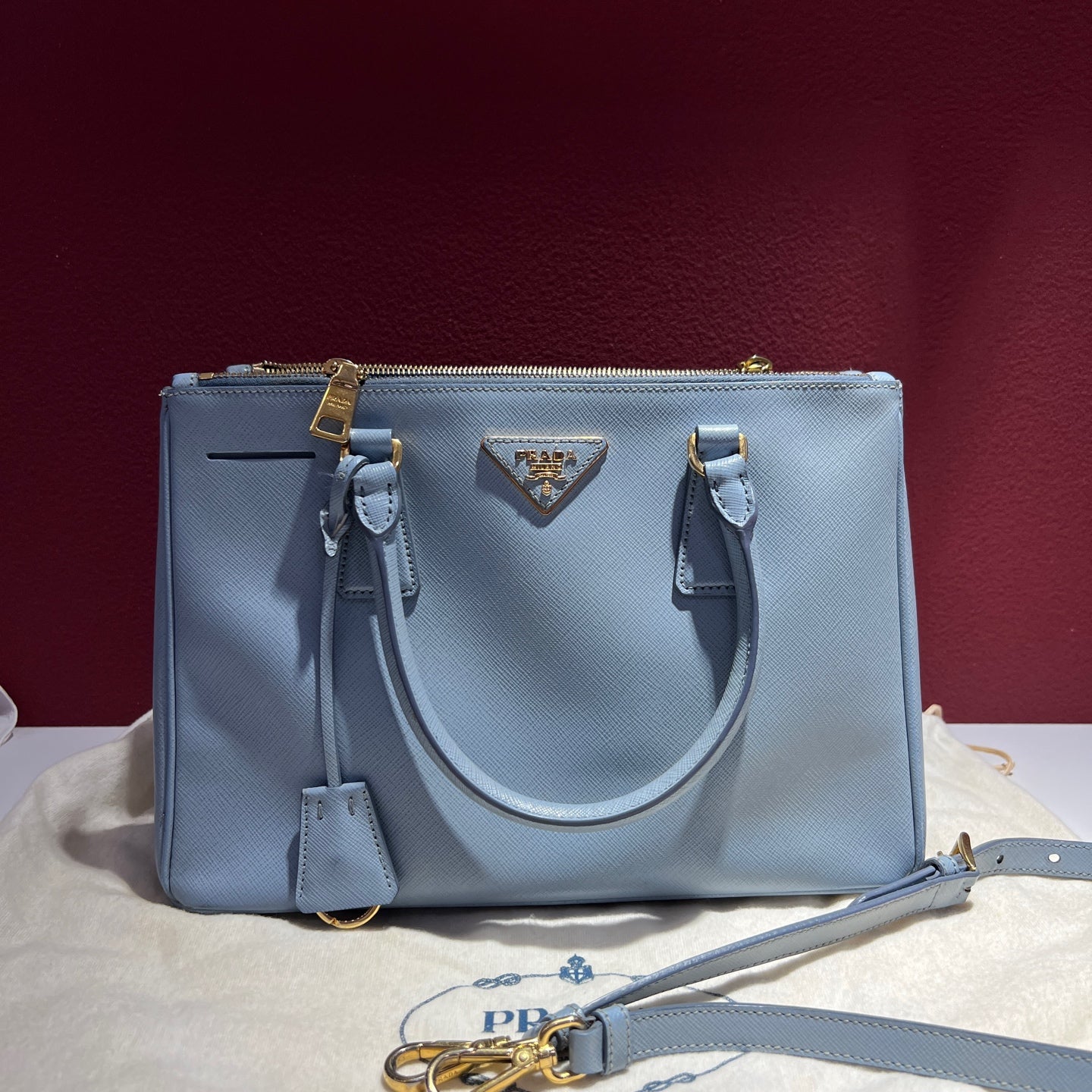Prada Blue Satchel