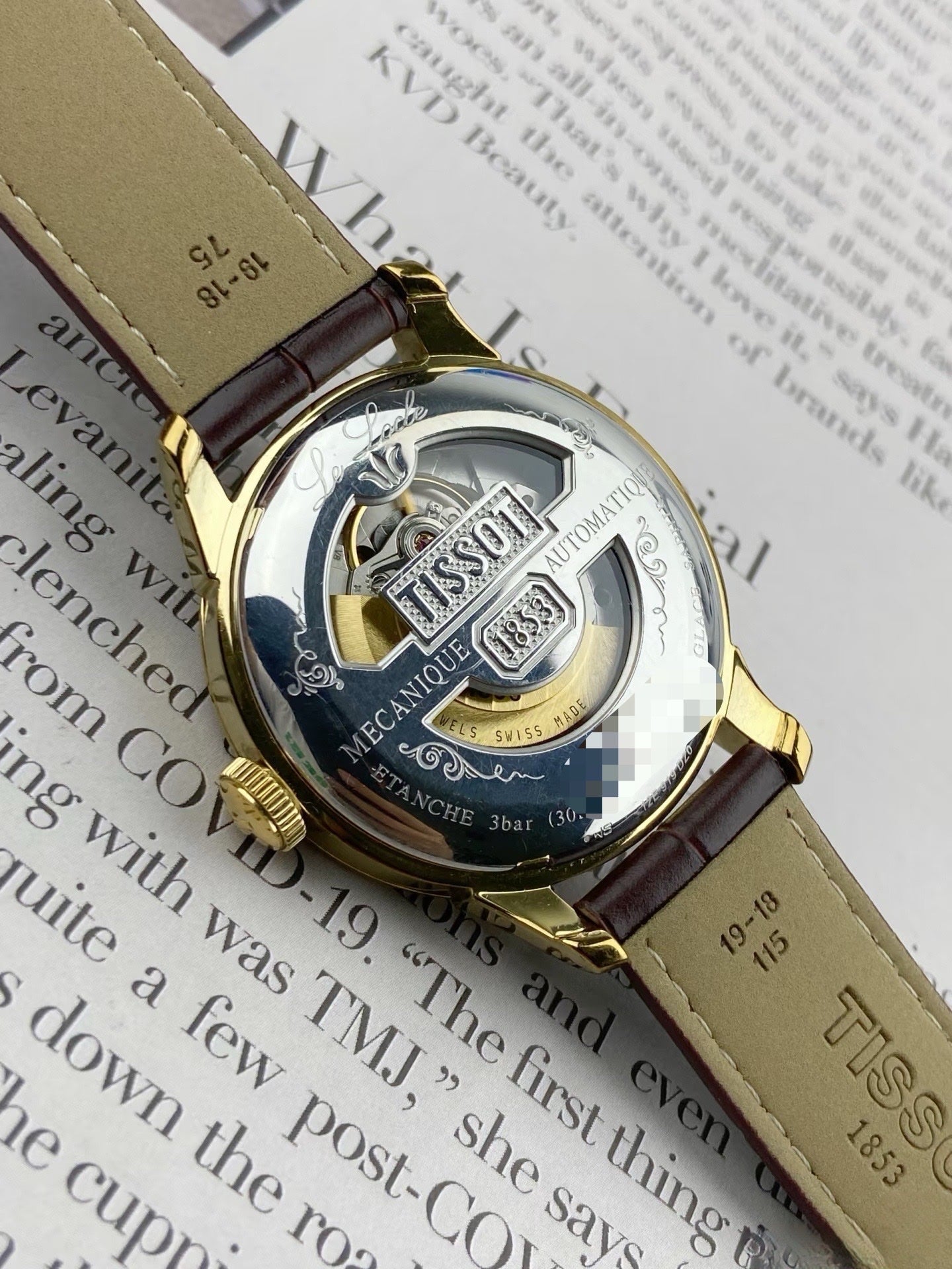 Tissot Classic White Automatic (self-winding) watch 39.3 millimeters T41.5.413.73