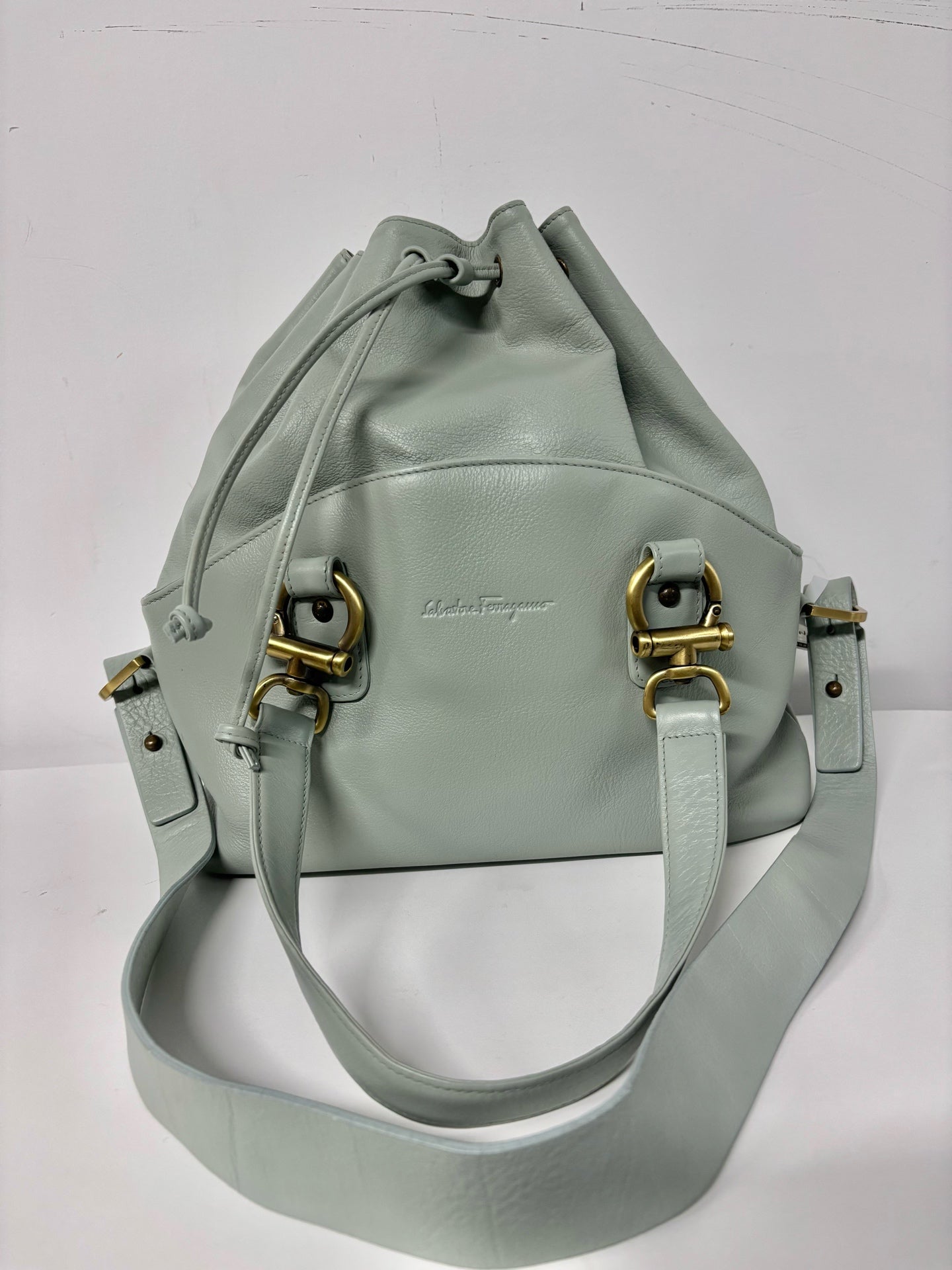 Salvatore Ferragamo Blue Shoulder Bag