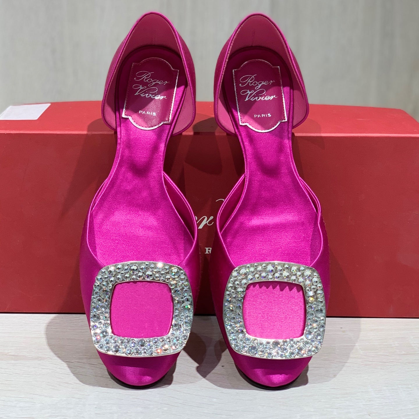 空白 Red Flat shoes