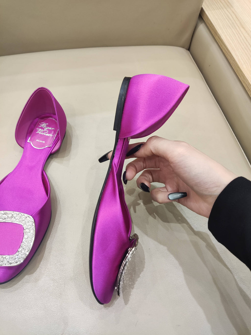 空白 Red Flat shoes