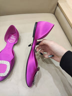 空白 Red Flat shoes