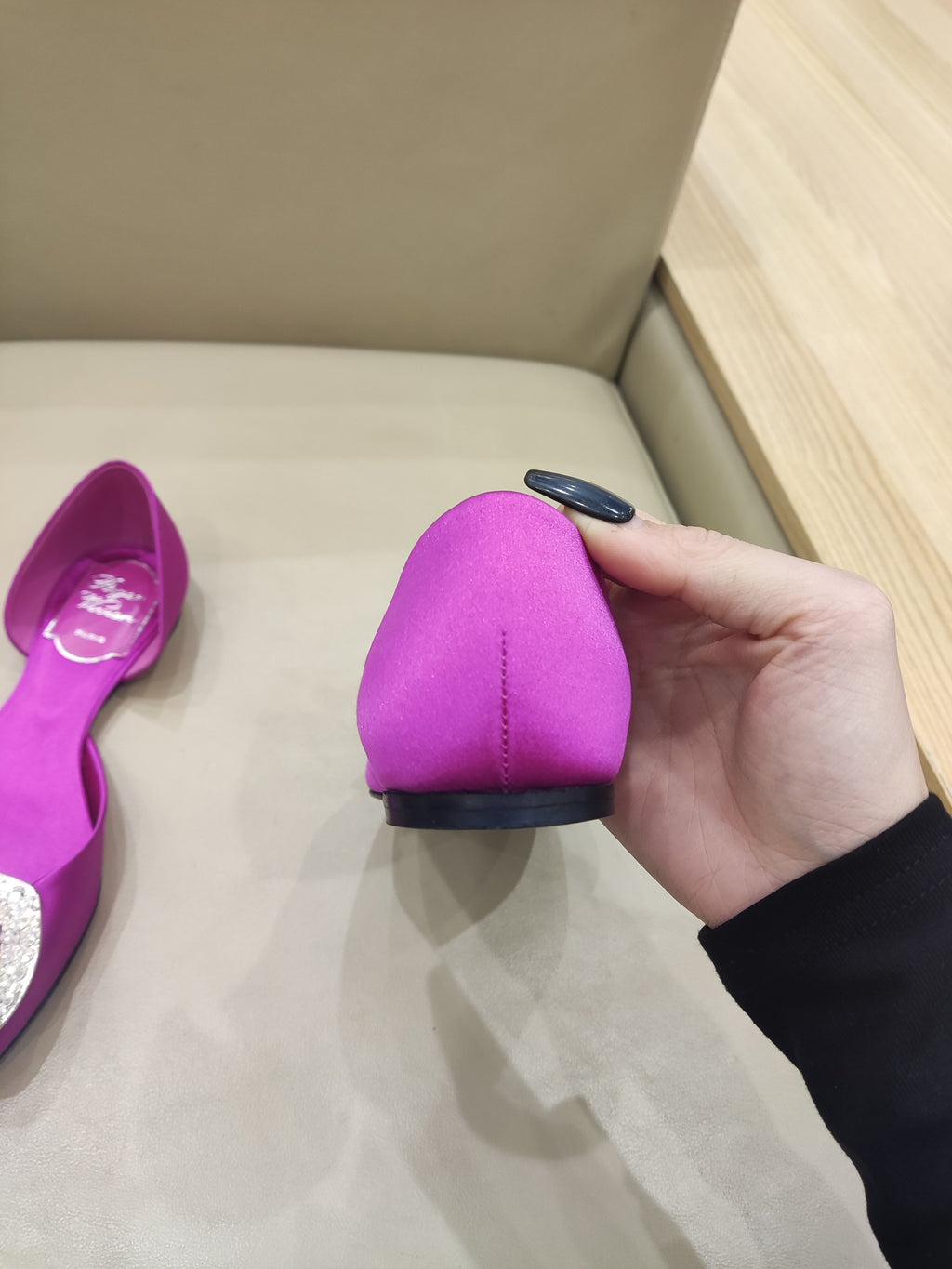 空白 Red Flat shoes