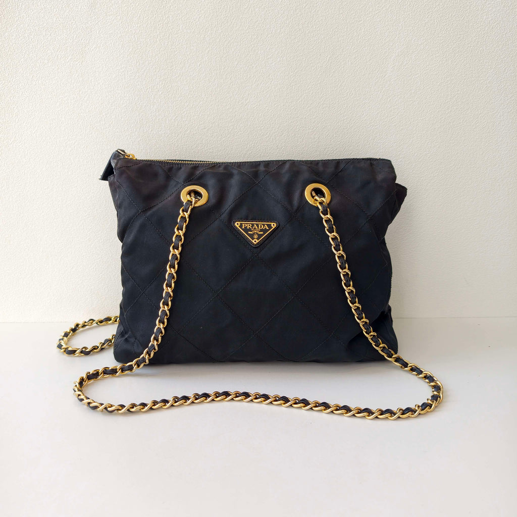 Prada Cordura Black Shoulder Bag