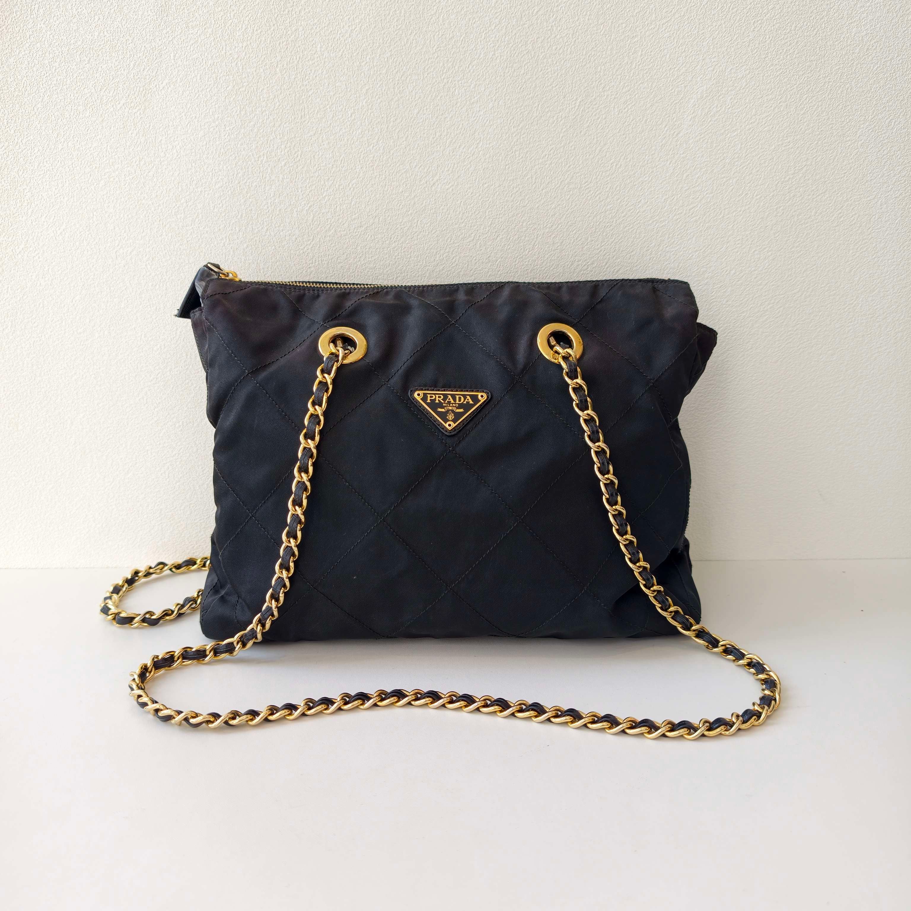 Prada Cordura Black Shoulder Bag