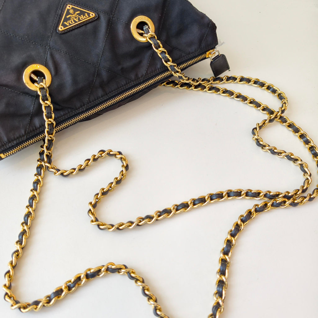 Prada Cordura Black Shoulder Bag