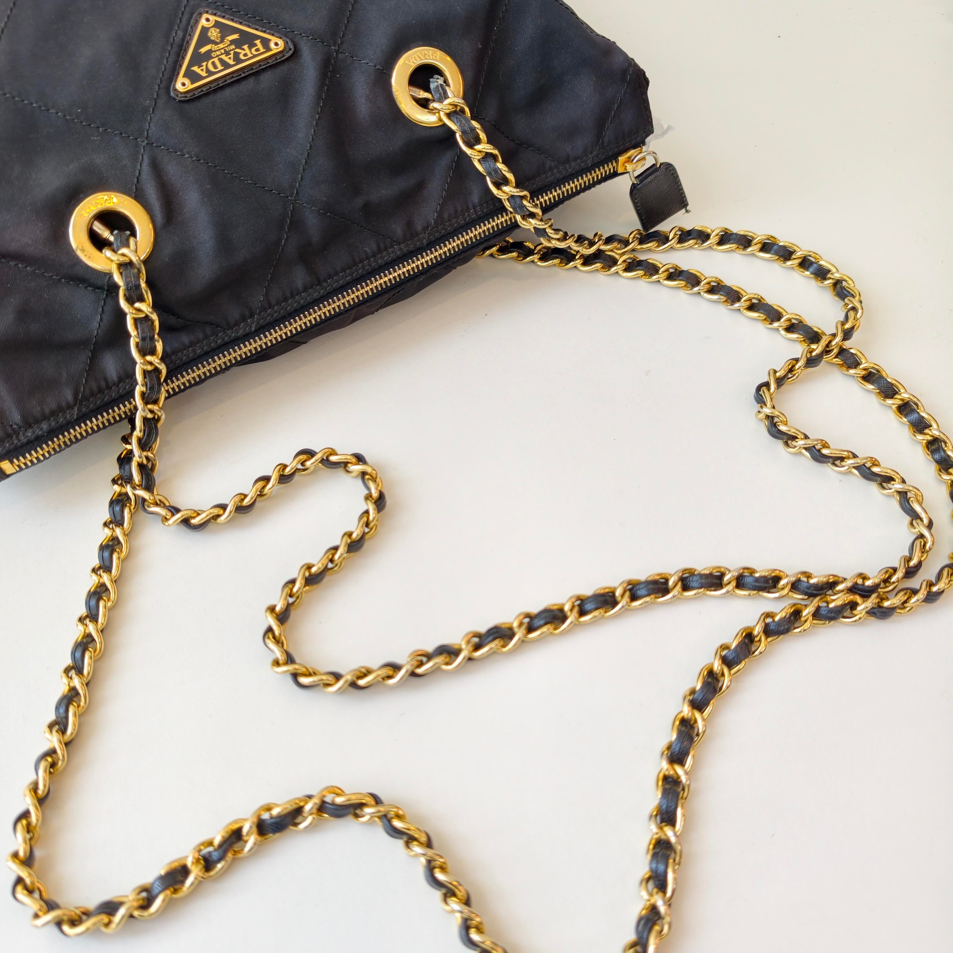 Prada Cordura Black Shoulder Bag