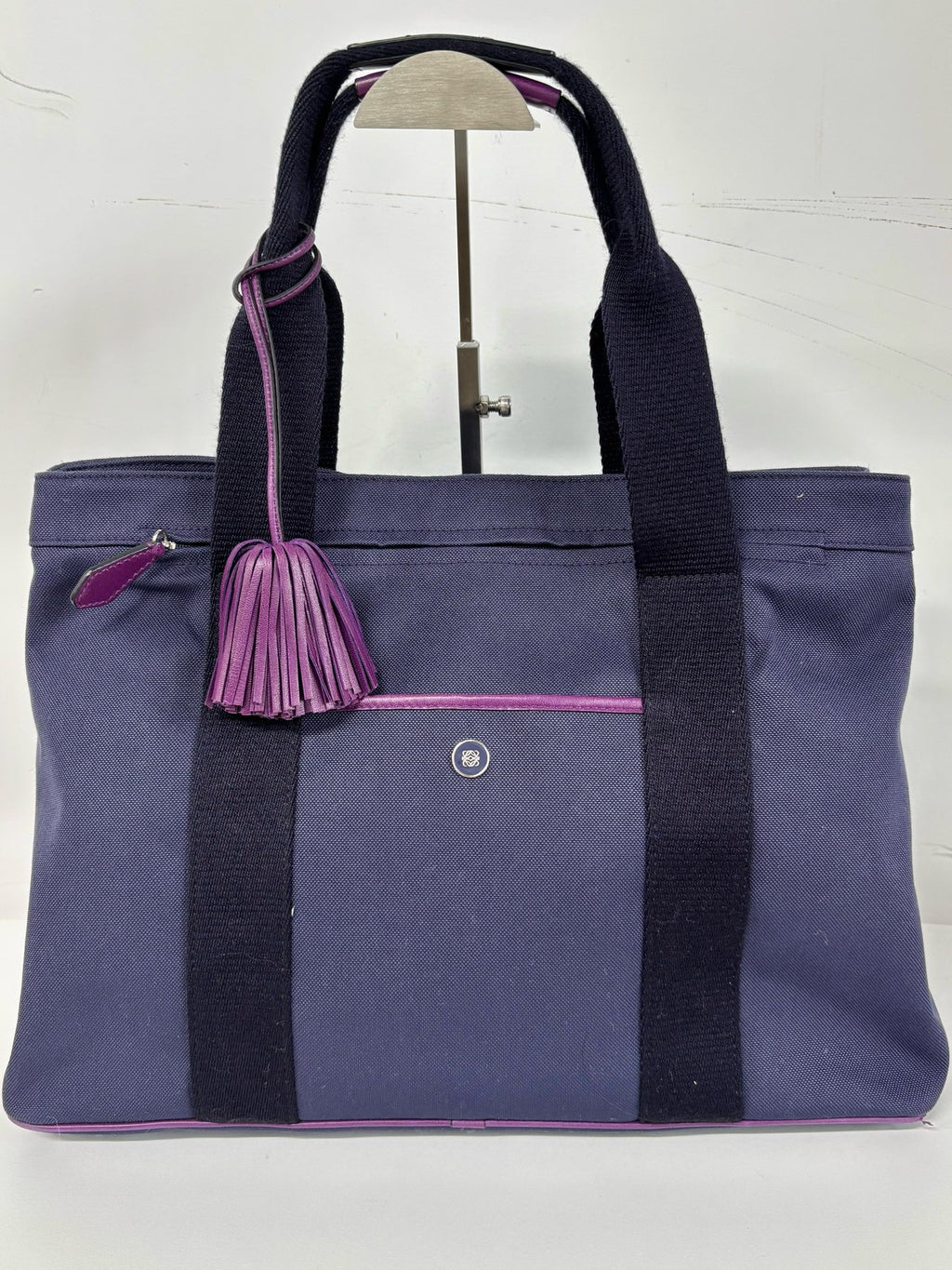 Loewe Canvas Purple Satchel