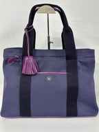 Loewe Canvas Purple Satchel
