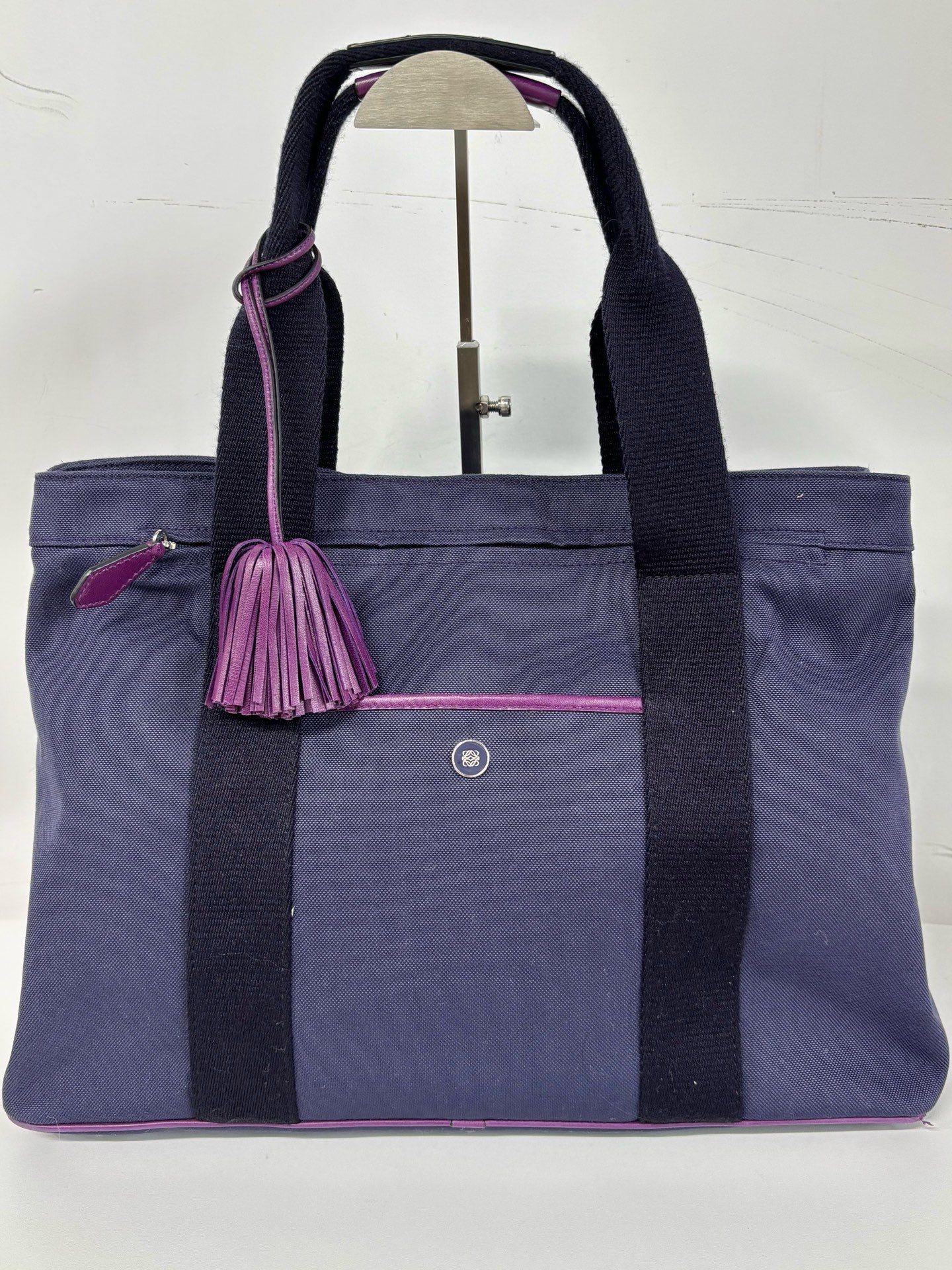 Loewe Canvas Purple Satchel
