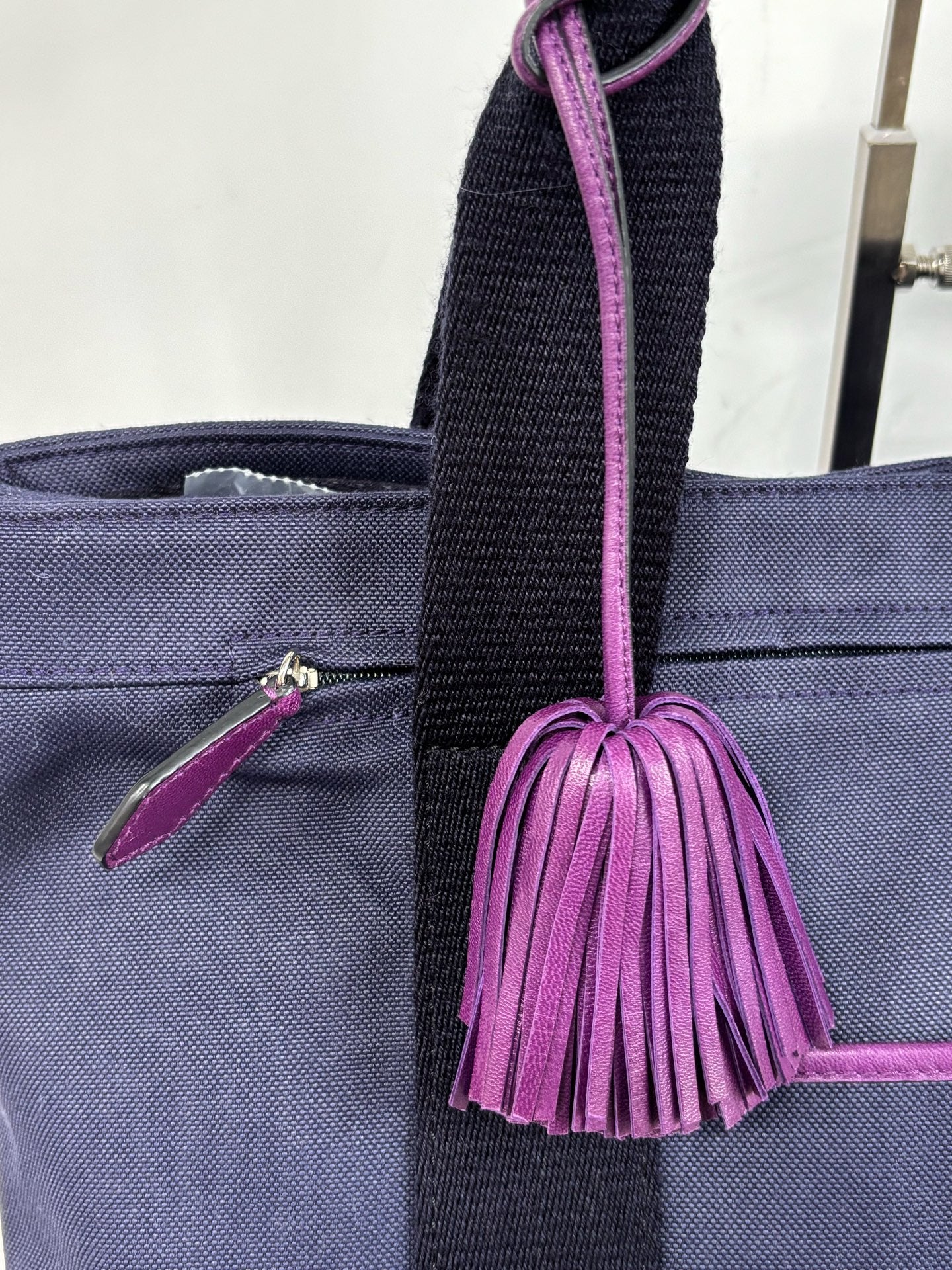 Loewe Canvas Purple Satchel