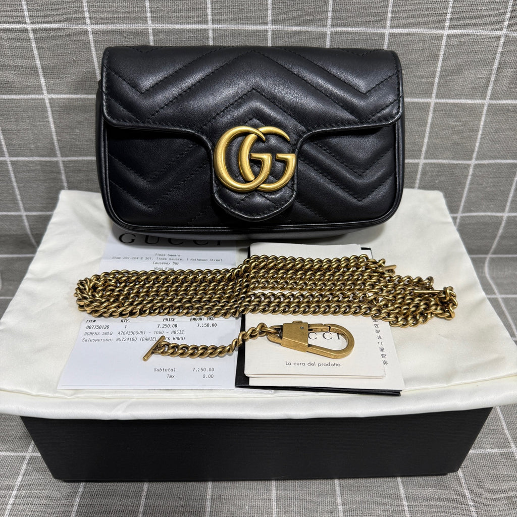 Gucci GG Marmont Collection Leather Black 476433 DTDCT 1000