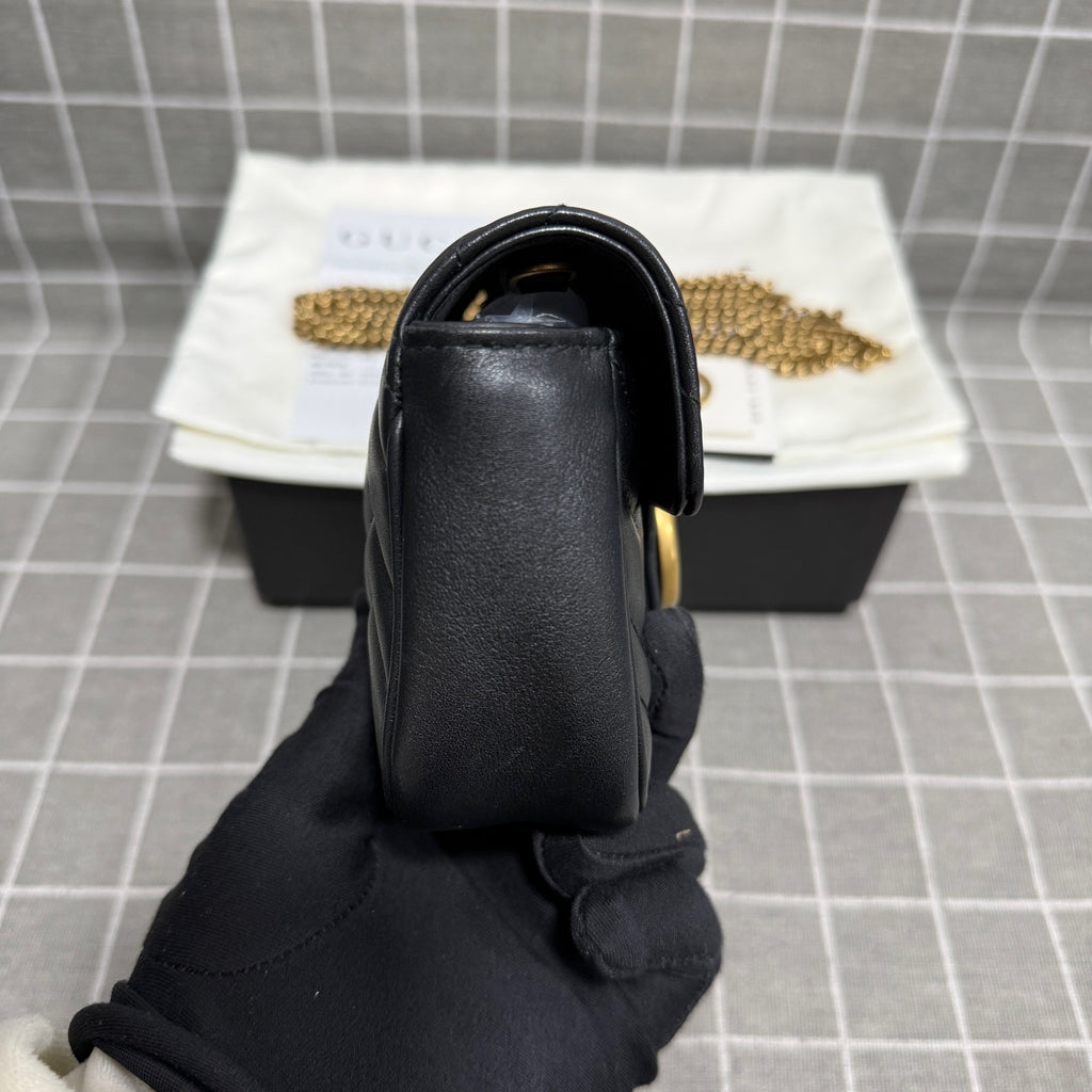 Gucci GG Marmont Collection Leather Black 476433 DTDCT 1000