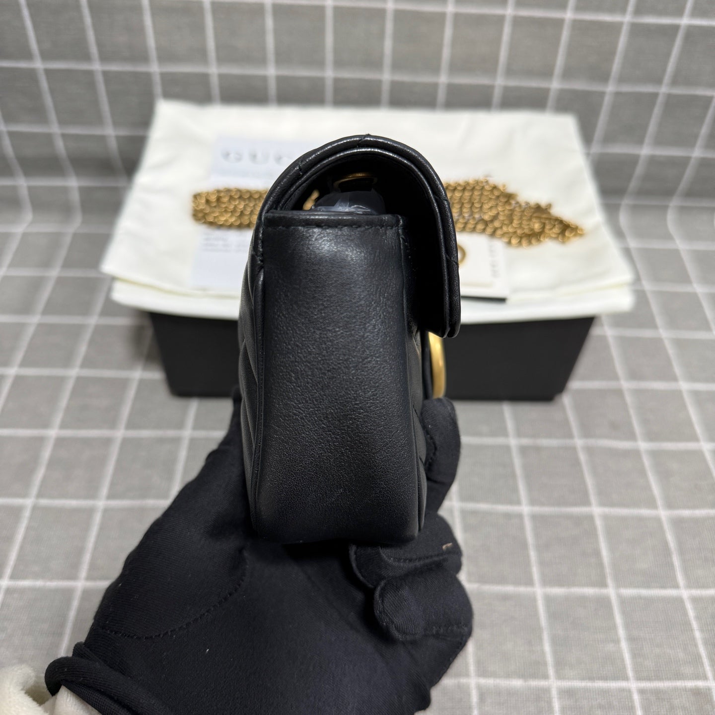 Gucci GG Marmont Collection Leather Black 476433 DTDCT 1000