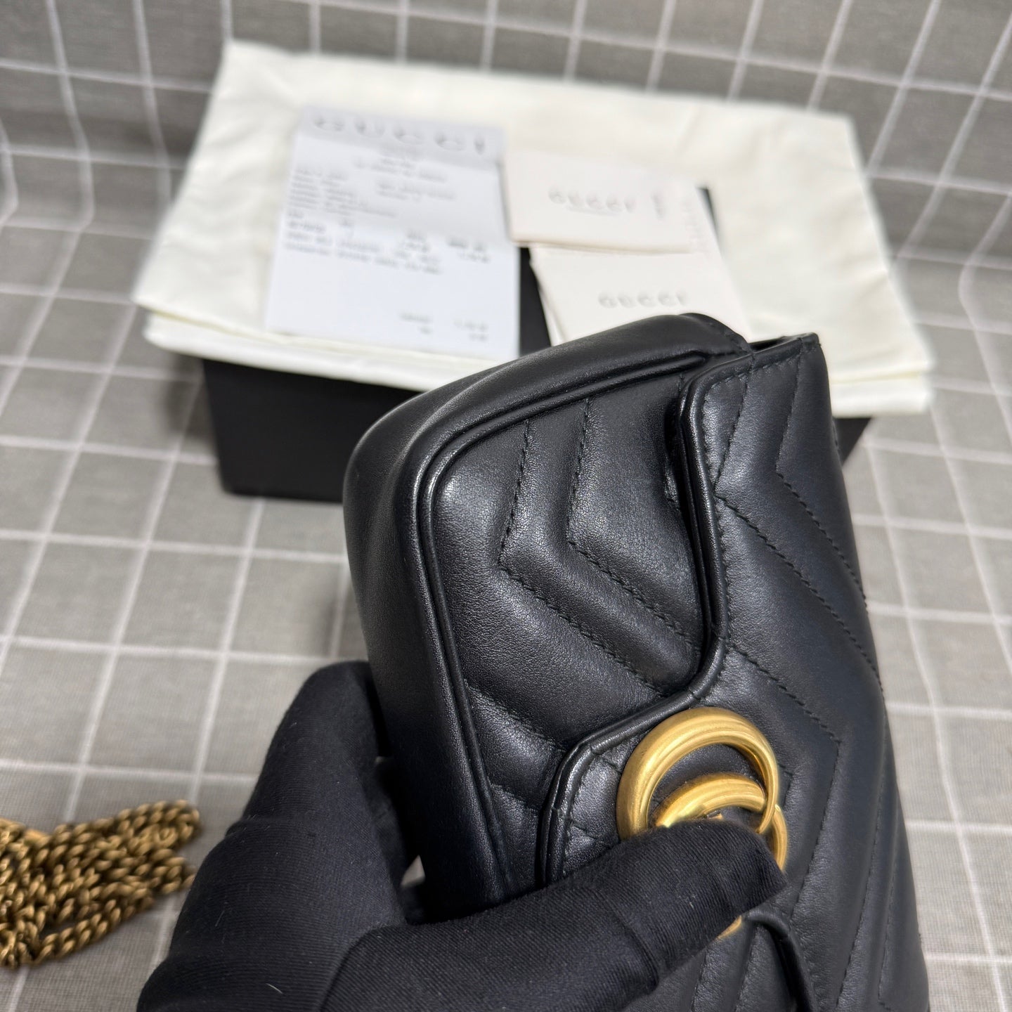 Gucci GG Marmont Collection Leather Black 476433 DTDCT 1000