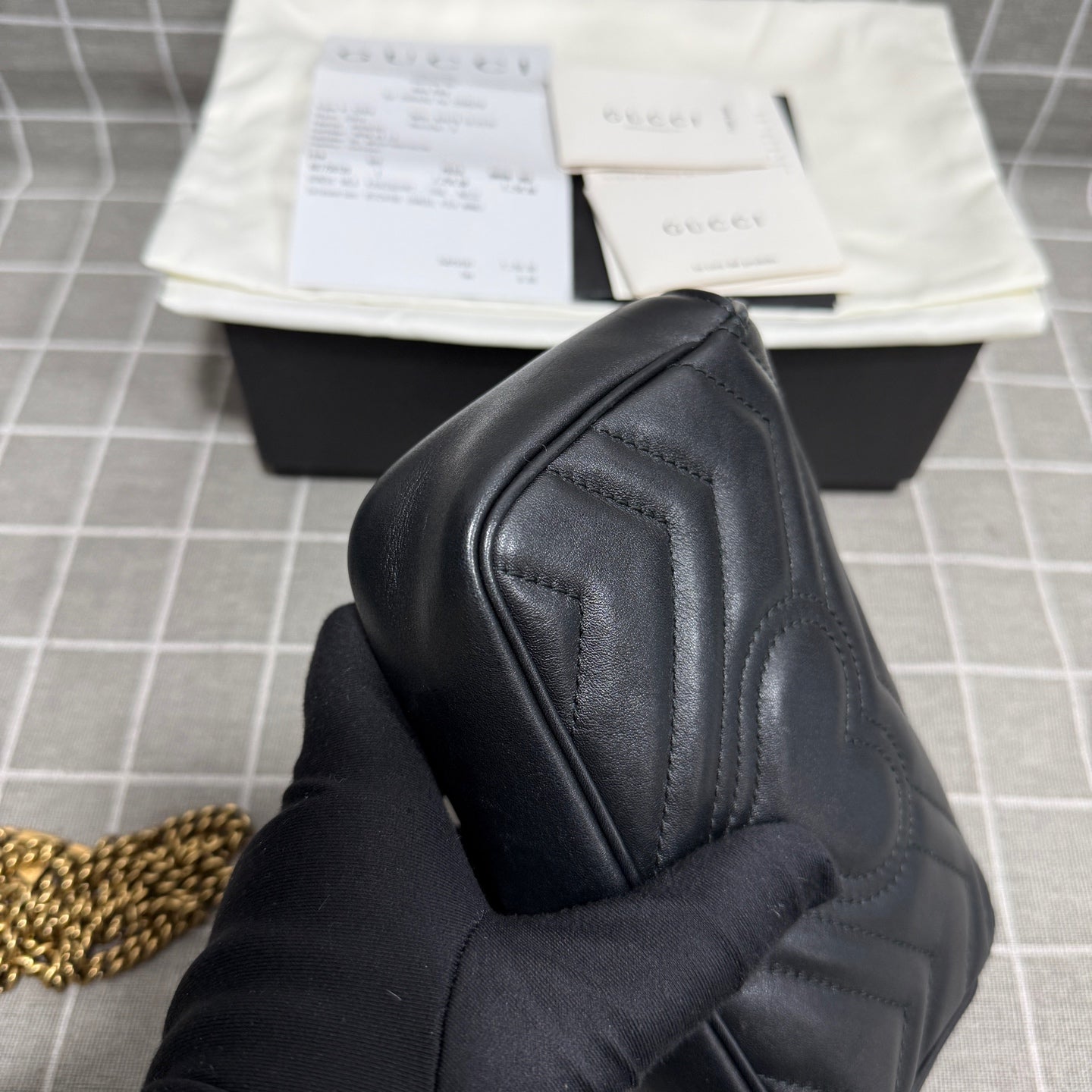 Gucci GG Marmont Collection Leather Black 476433 DTDCT 1000