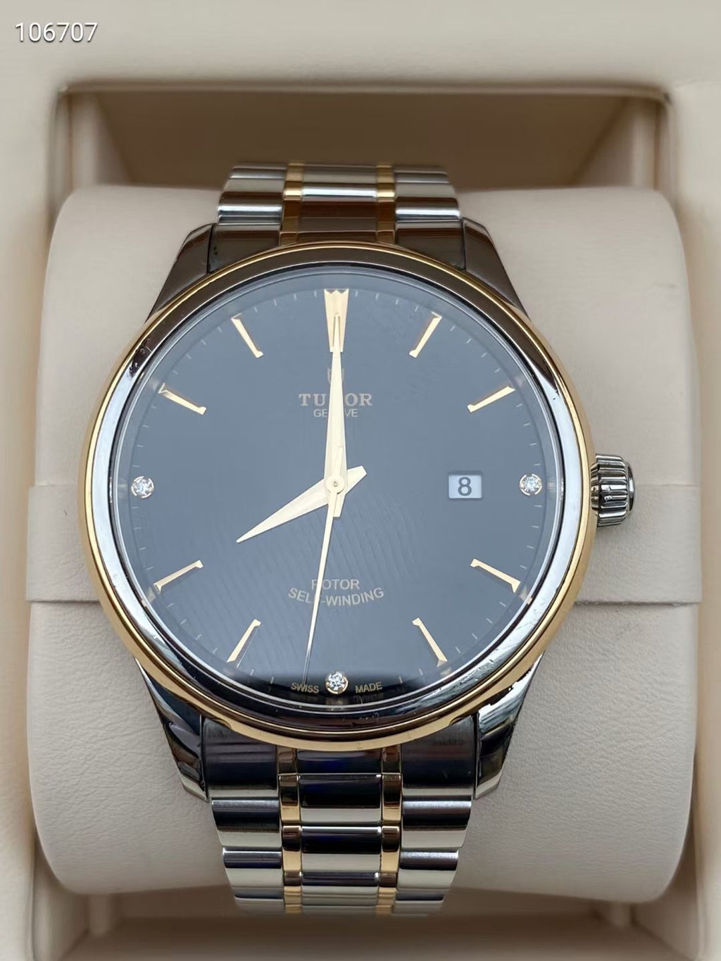 Tudor Fashion Series Black Automatic (self-winding) watch 41 millimeters m12703-0006