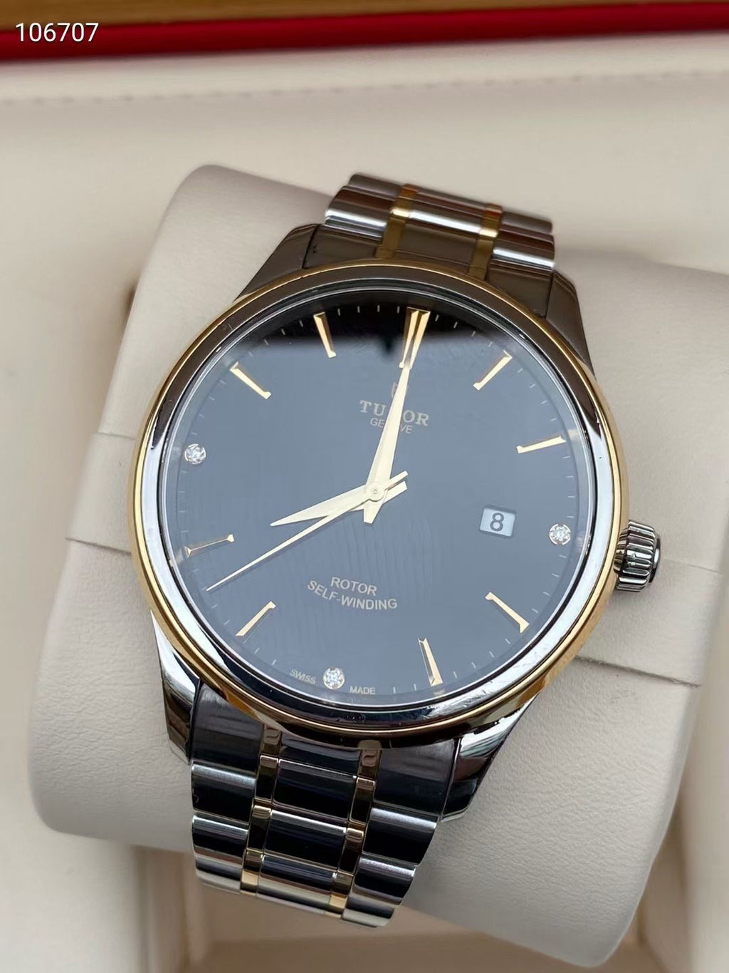 Tudor Fashion Series Black Automatic (self-winding) watch 41 millimeters m12703-0006