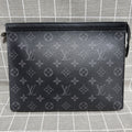 Louis Vuitton Pochette Voyage Canvas Black Clutch M61692