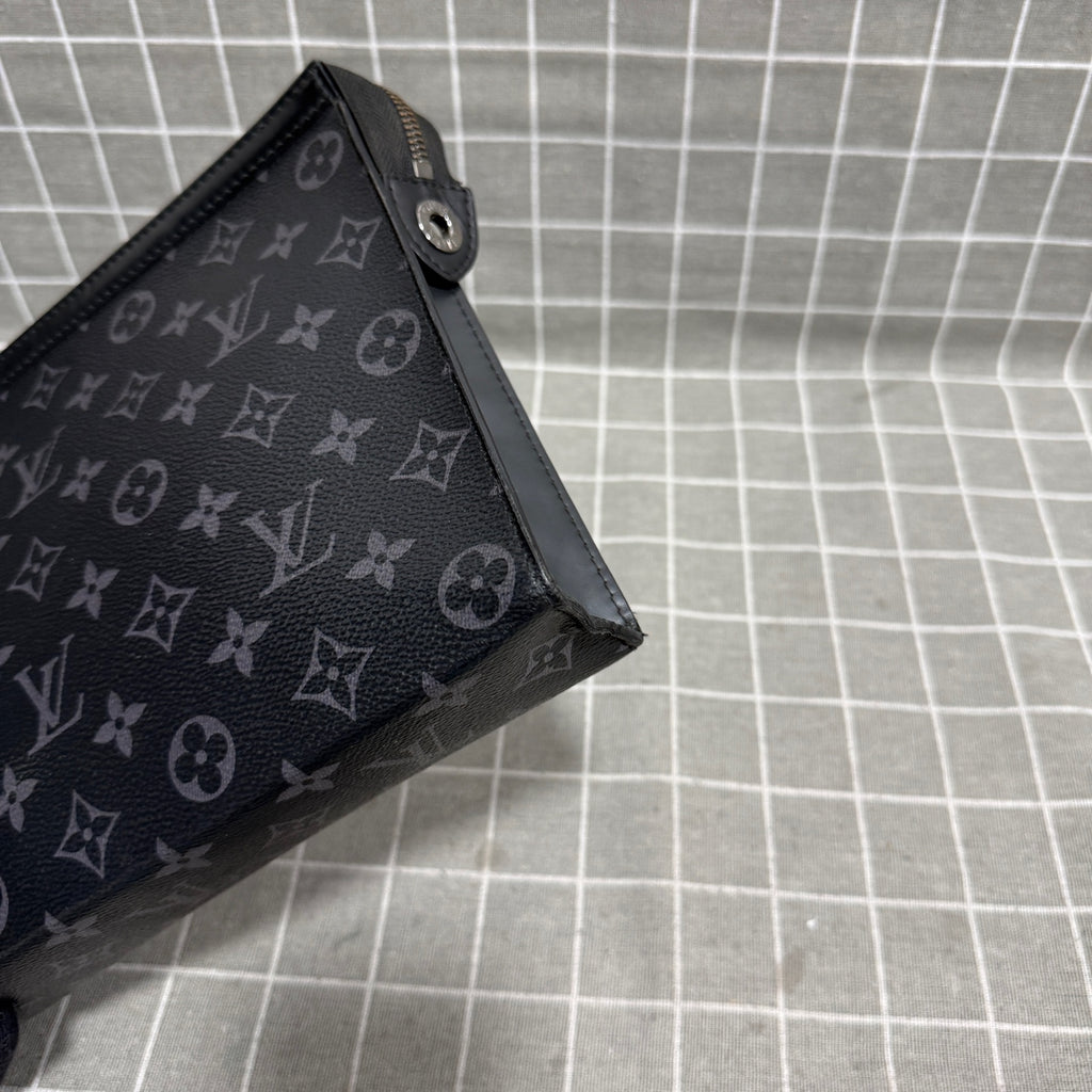 Louis Vuitton Pochette Voyage Canvas Black Clutch M61692