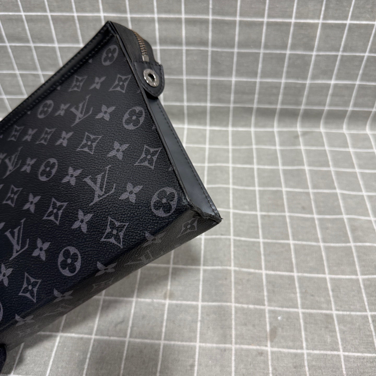 Louis Vuitton Pochette Voyage Canvas Black Clutch M61692