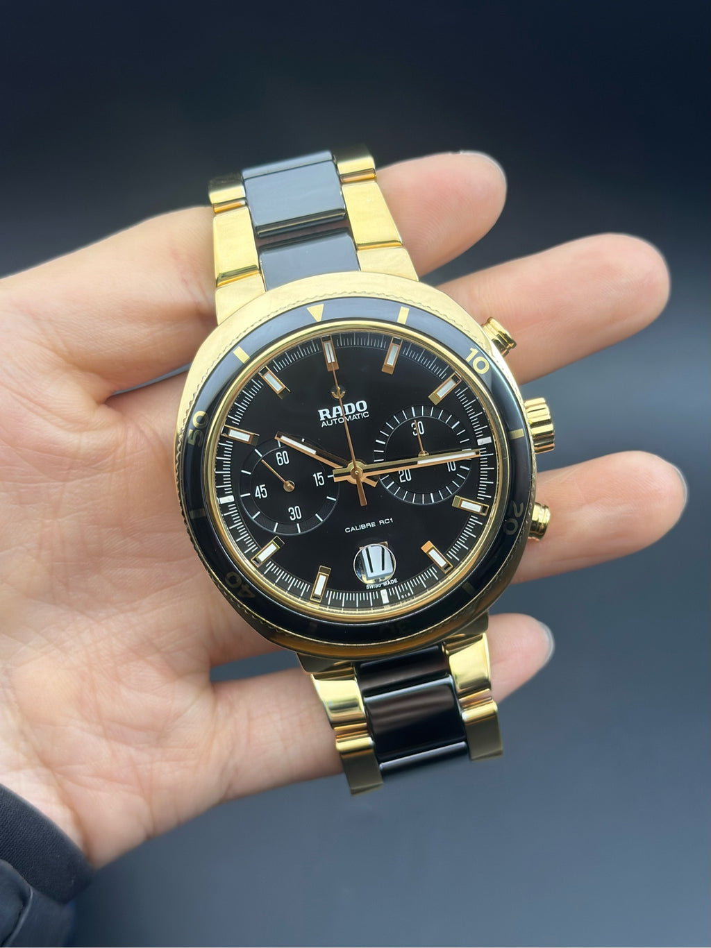 Rado Black Automatic (self-winding) watch