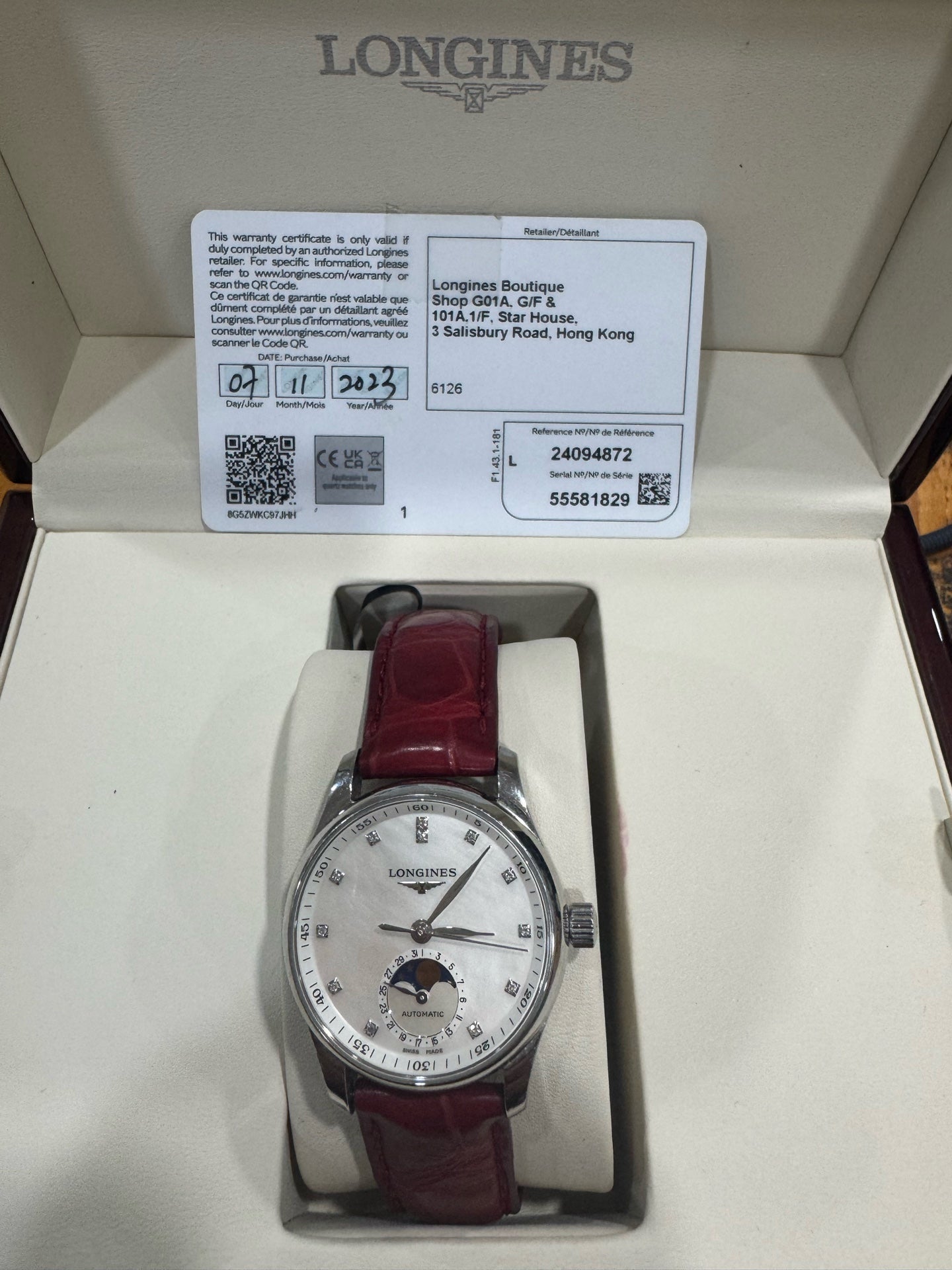 Longines Longines Master Collection Mechanical watch 34.00mm L2.409.4.87.2