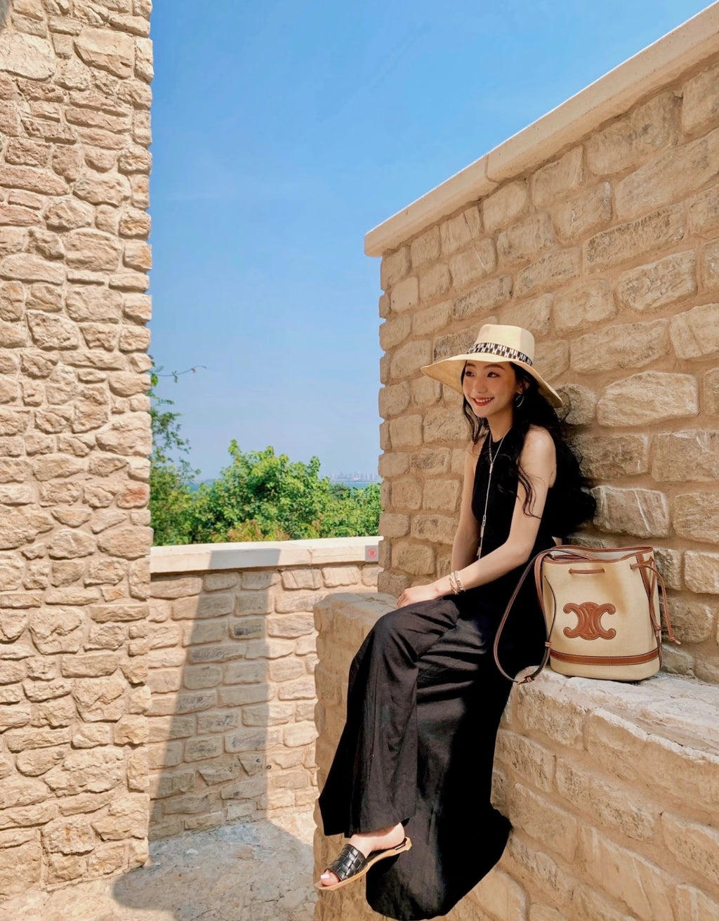 Celine Canvas Bucket & Drawstring Bag