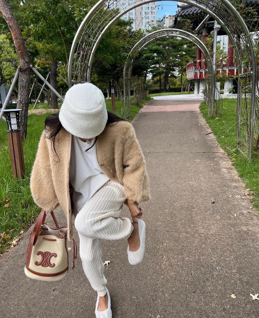 Celine Canvas Bucket & Drawstring Bag