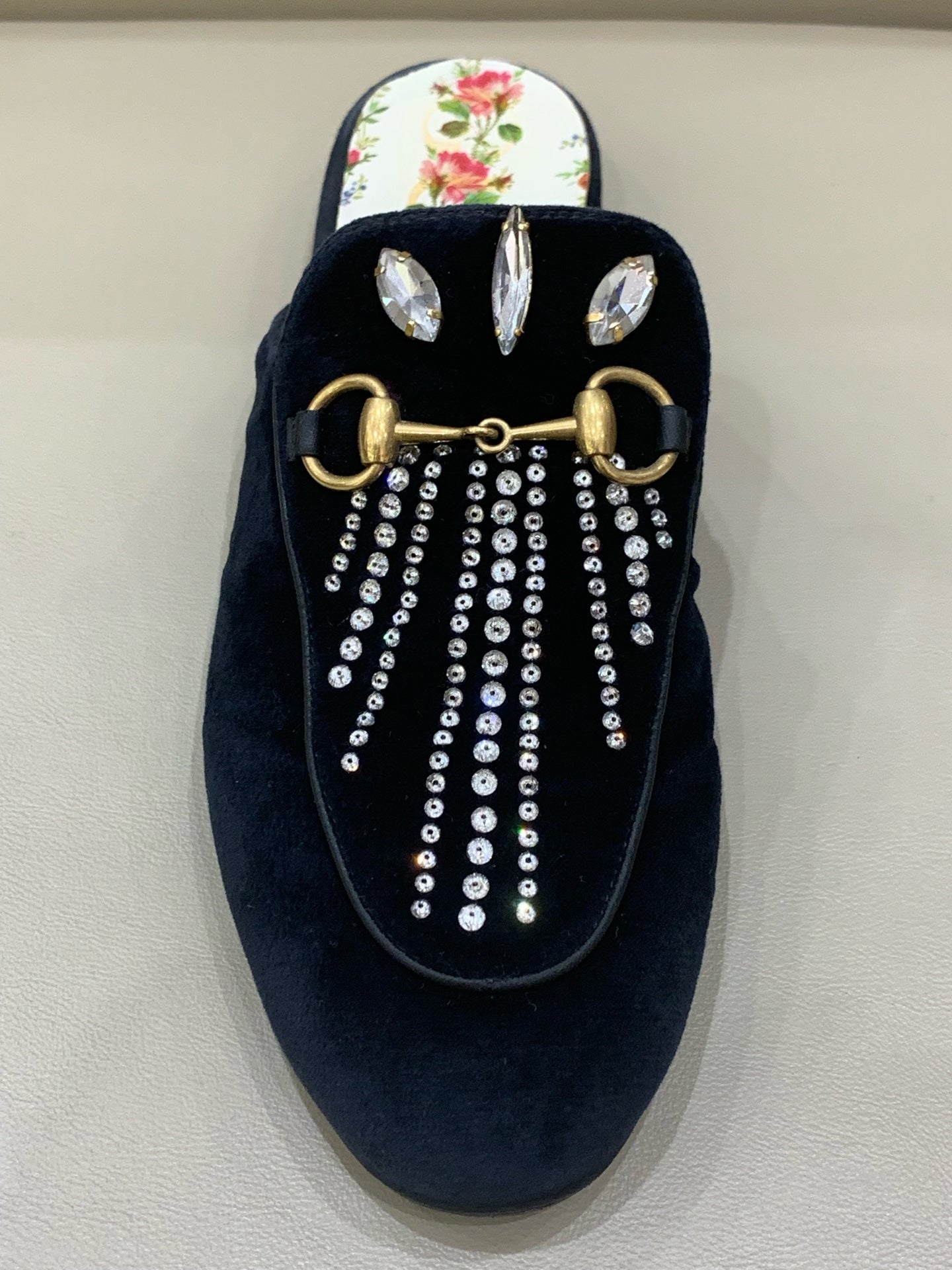Gucci Velvet Flip flop