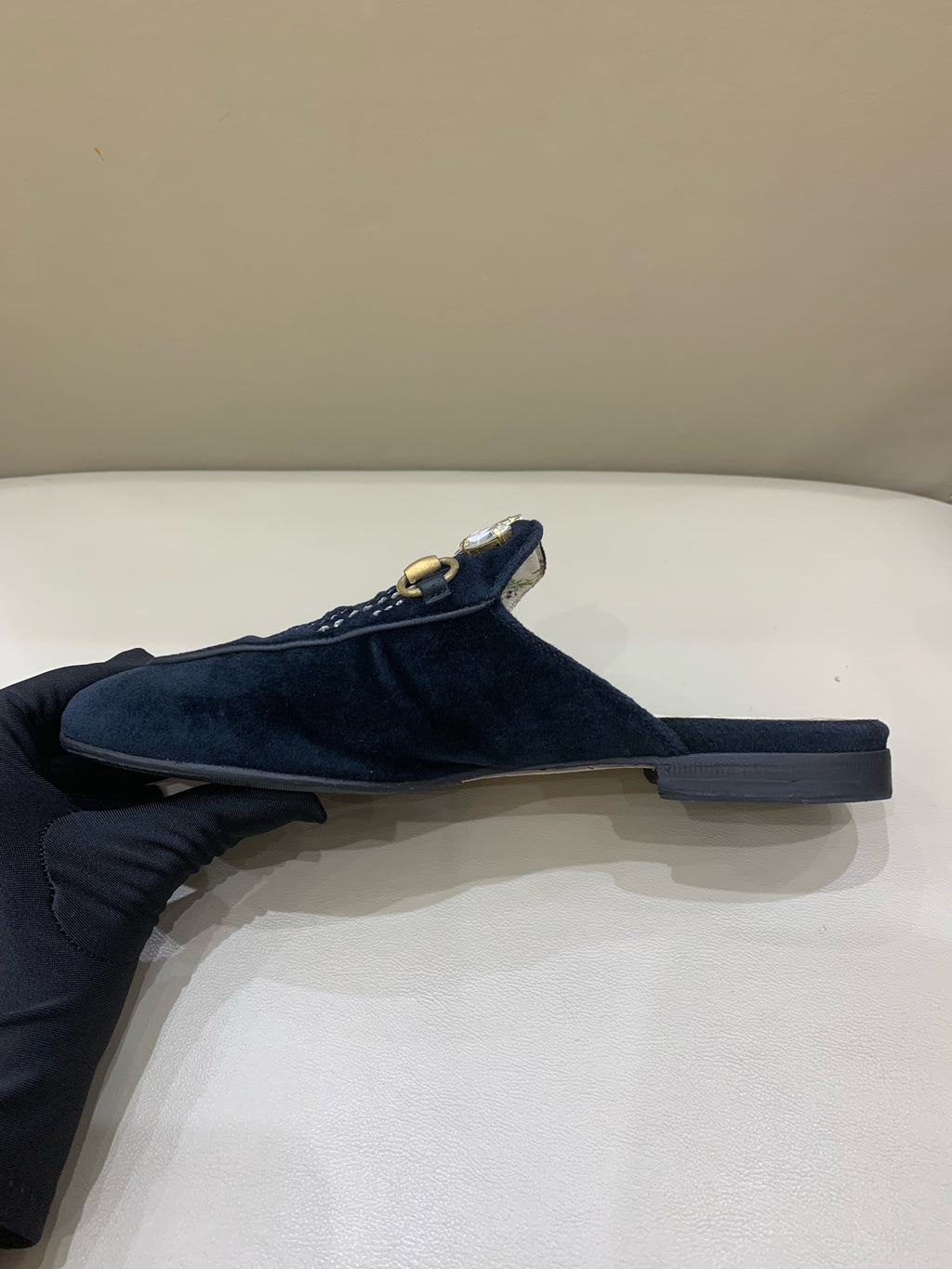 Gucci Velvet Flip flop