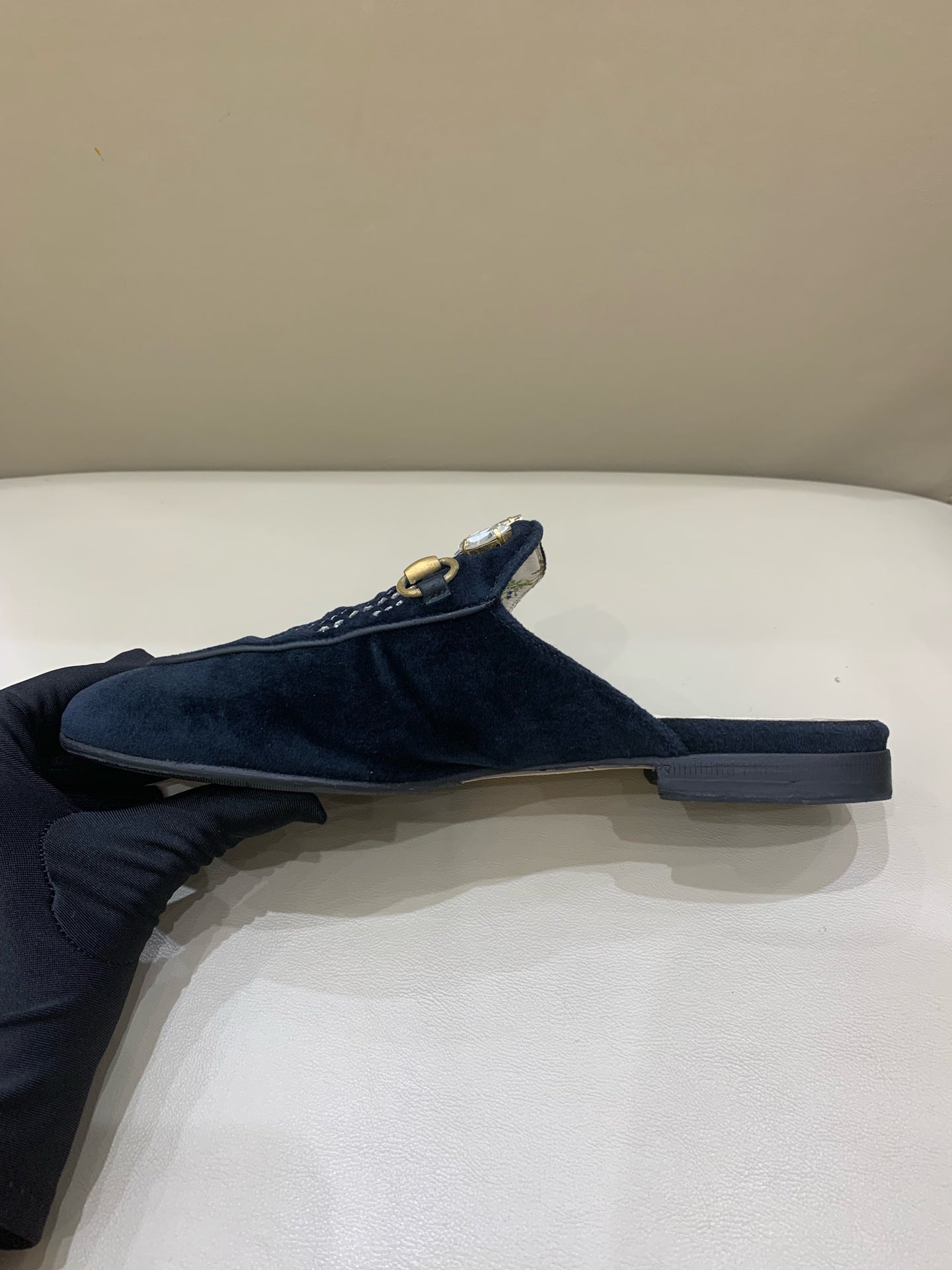 Gucci Velvet Flip flop