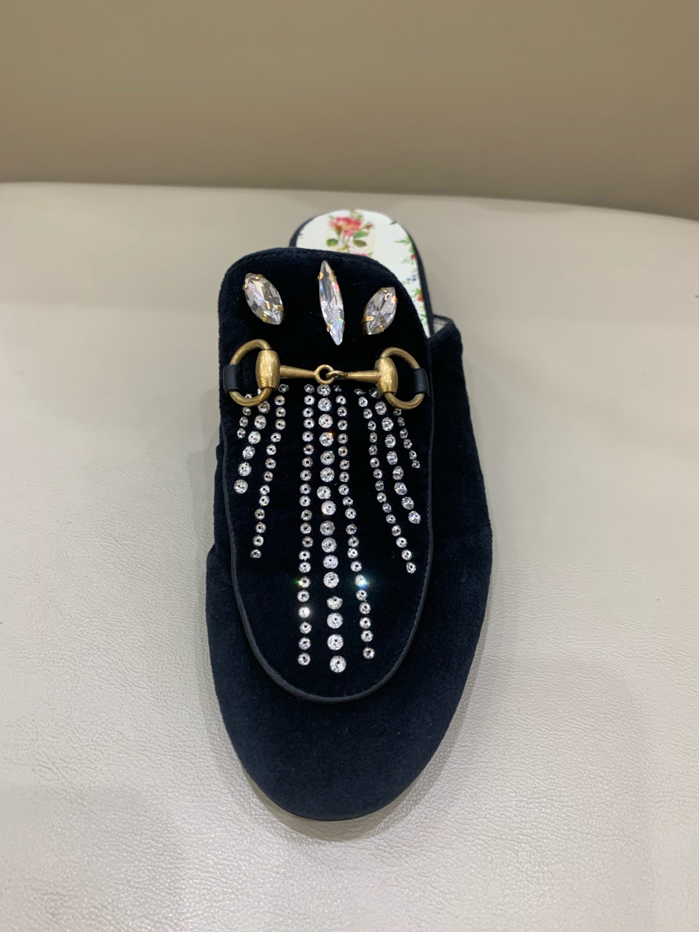 Gucci Velvet Flip flop