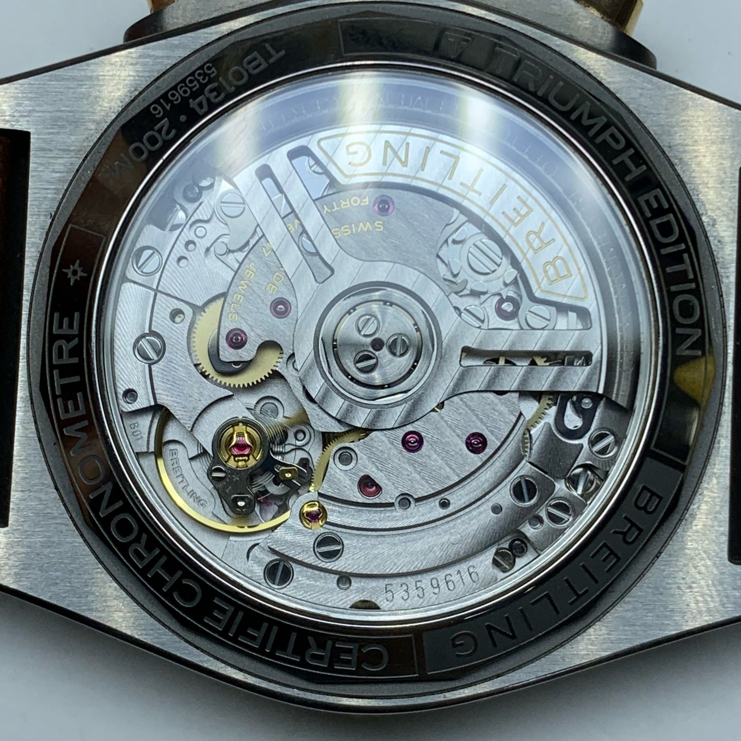 Breitling Chronomat B01 42 Triumph Edition mechanical chronograph watch Mechanical watch 42 millimeters TB0134101M1X1