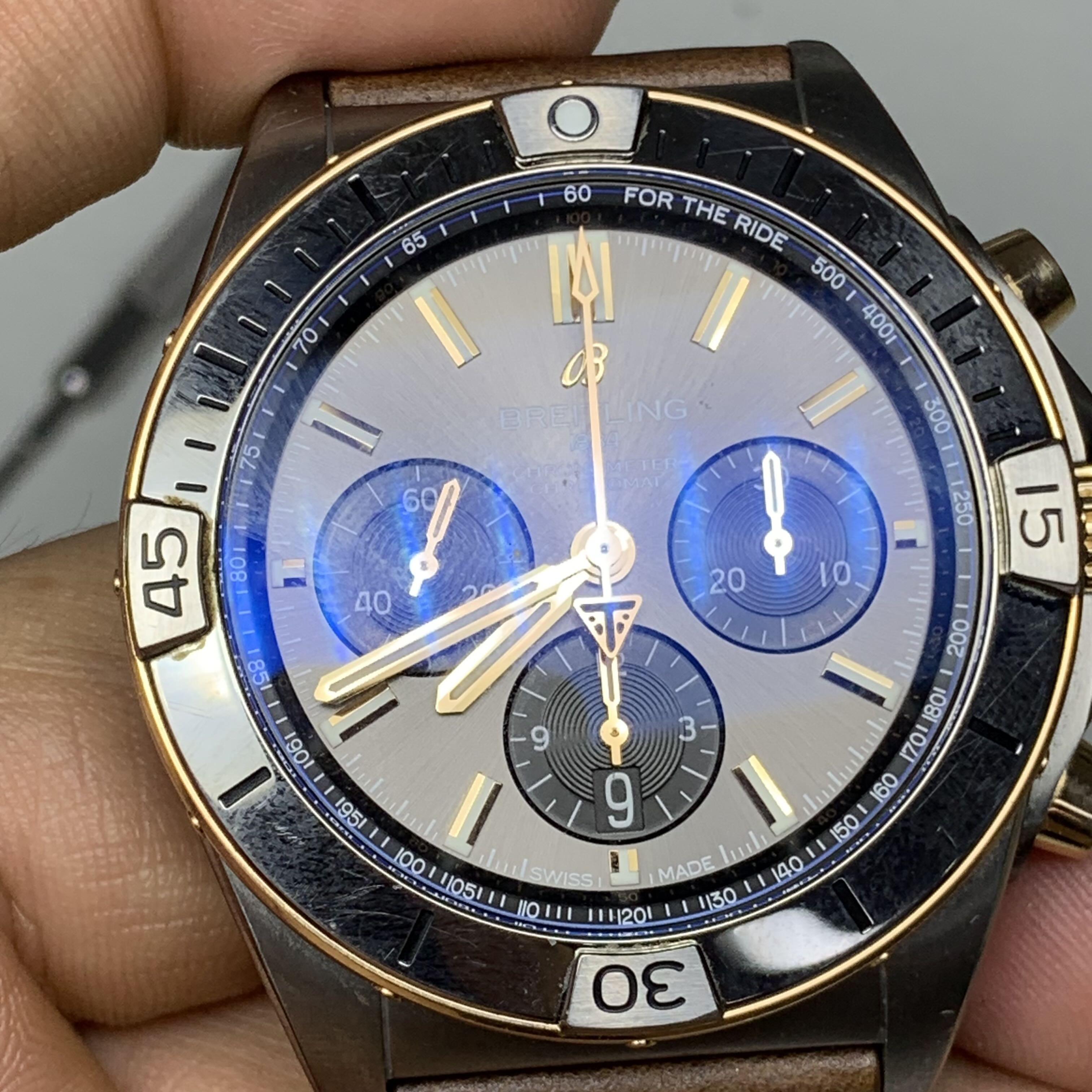 Breitling Chronomat B01 42 Triumph Edition mechanical chronograph watch Mechanical watch 42 millimeters TB0134101M1X1