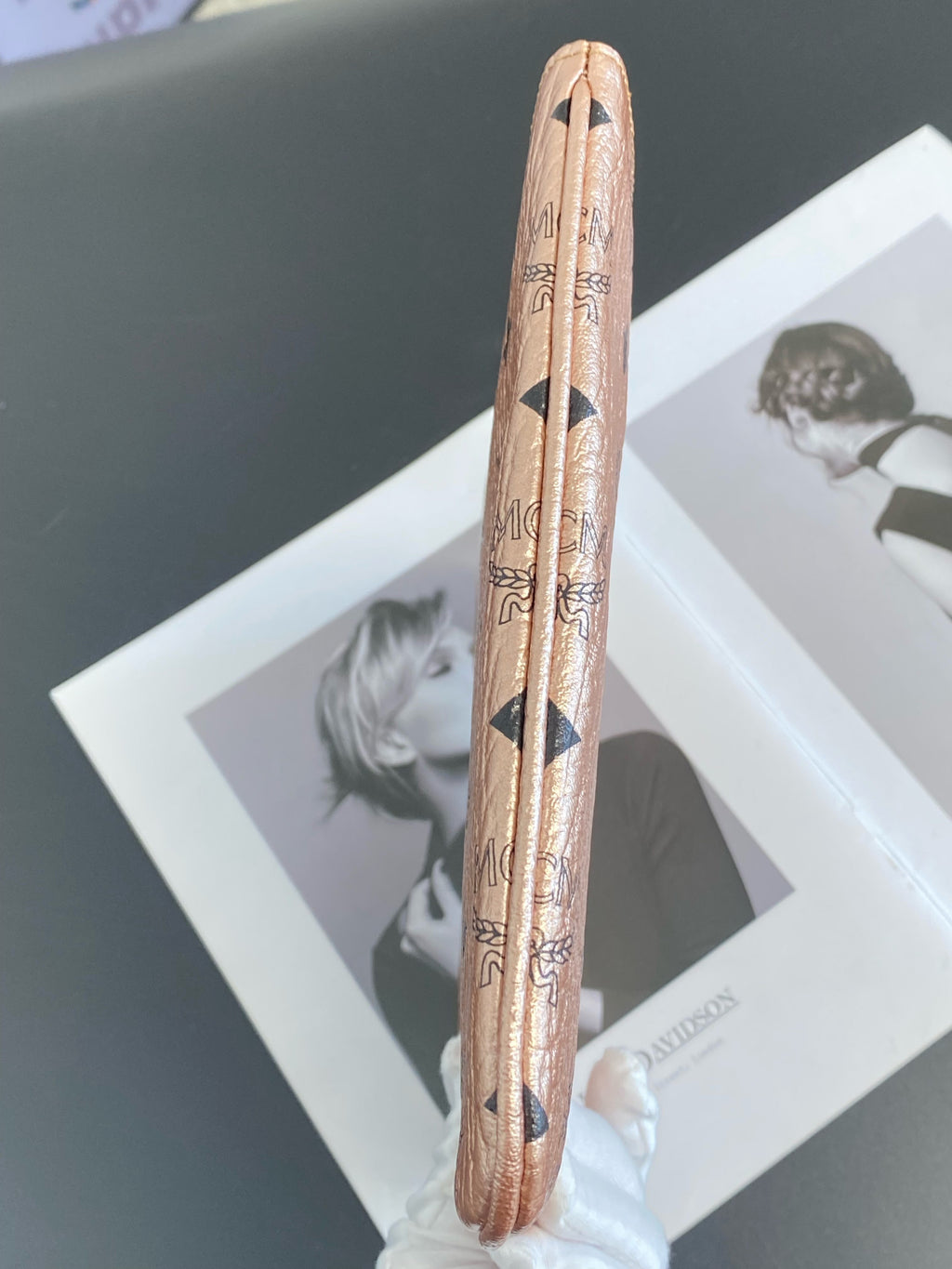 MCM Metal Rose gold Clutch