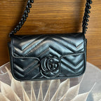 Gucci GG Marmont Collection Leather Black 699757 UM8KV 1000