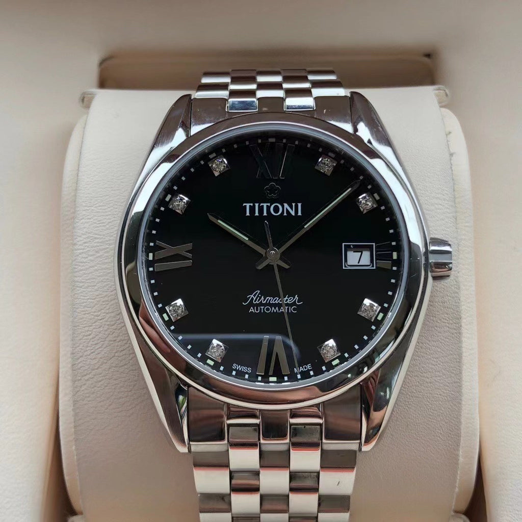 Longines Black Automatic (self-winding) watch